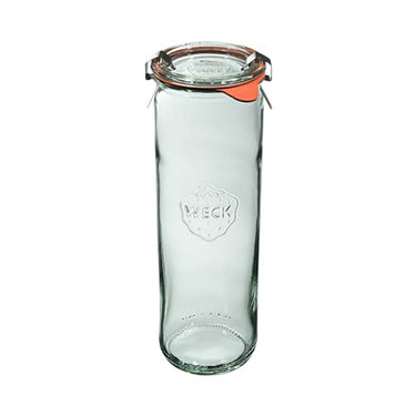 Weck Zylinderglas 600 ml 6 Stück | Glas mit Deckel, Dichtung und 2 Verschlüssen | Zum Einkochen von Konserven, Säften, luftdichtes Aufbewahren von trockenen Zutaten im Sale